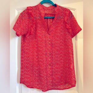 Sheer short sleeve top